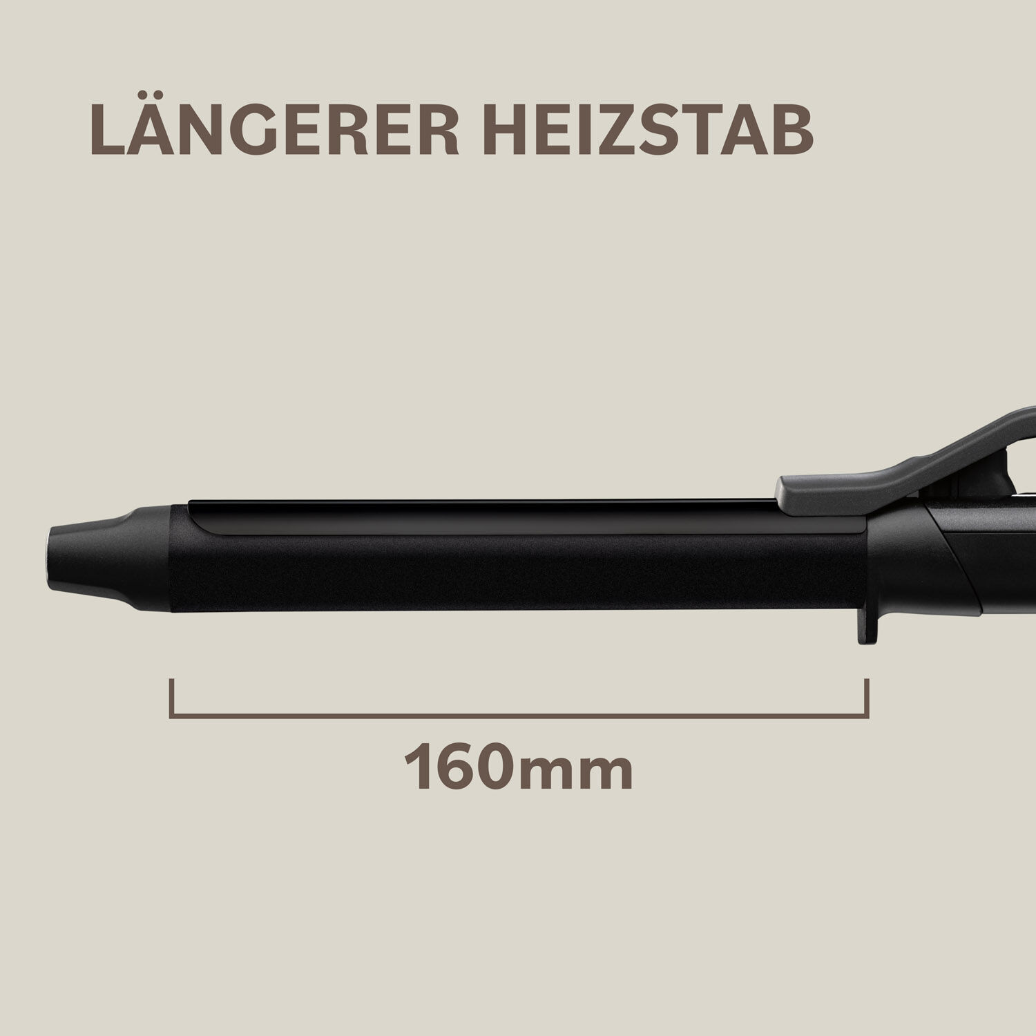 Lockenstab mit Klammer - &Oslash; 25mm